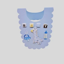 Geburt Glückwunschkarte Baby-Latz-Design Blau