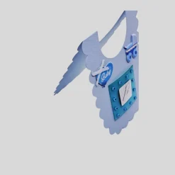 Geburt Glückwunschkarte  im Baby-Latz-Design Blau