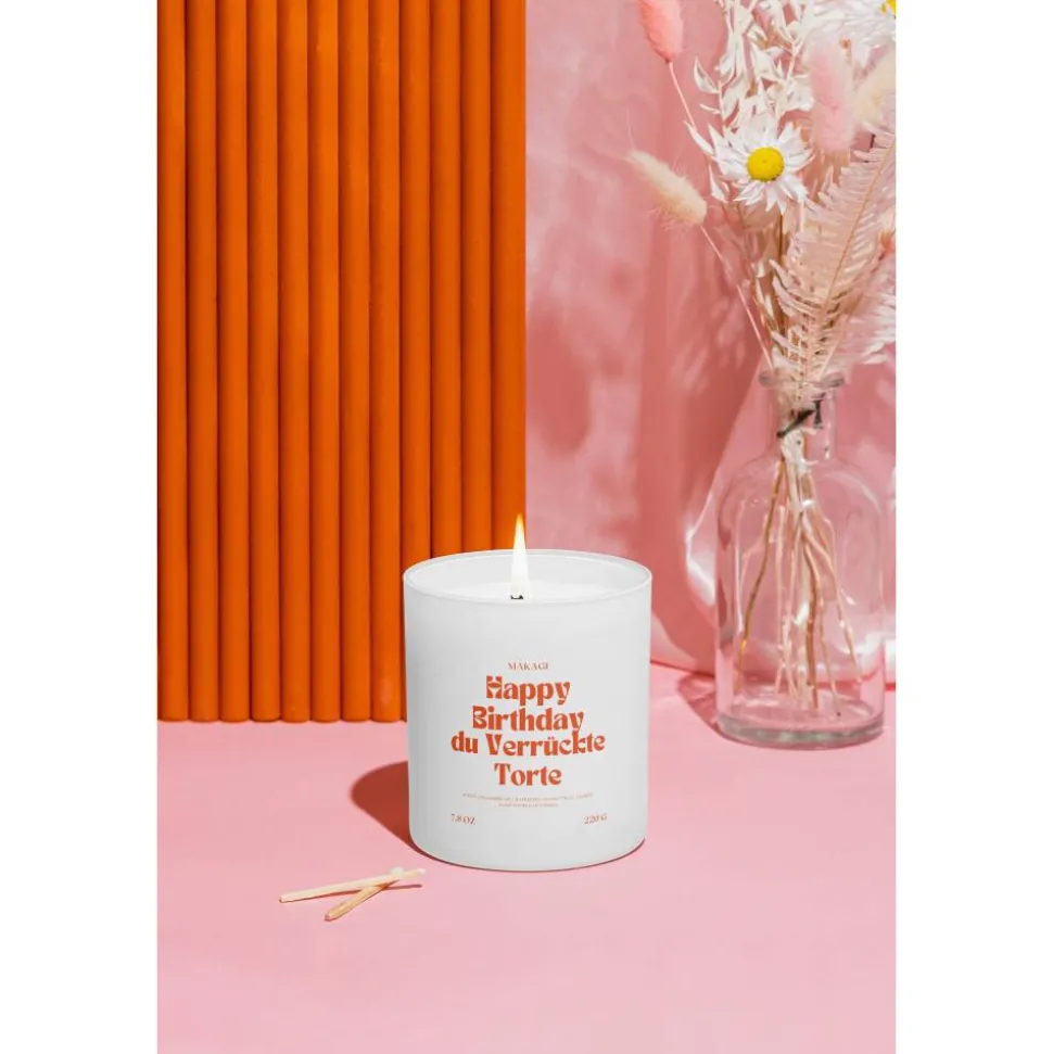 Geburtagskerze Happy Birthday , Raps Kokosnuss Wachs Duftkerze im Glas, Geburtstagsgeschenk für Freunde, Familie