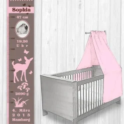 Geburtsdaten Messlatte: Reh - braun rosa