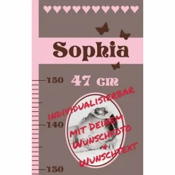 Geburtsdaten Messlatte: Reh - braun rosa