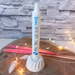 Geburtskerze personalisiert – Geschenk zur Geburt für Jungen & Mädchen