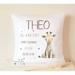 Geburtskissen Namen Geburtsdaten Kissen Geschenk Geburt Taufe Löwe