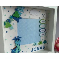 Geburtsrahmen/Geschenk zur Geburt/Taufe, Bilderrahmen personalisiert/individualisierbar mit den Geburtsdaten