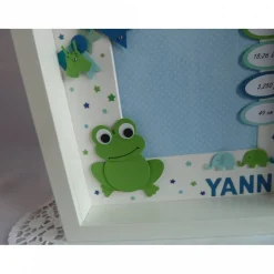 Geburtsrahmen/Geschenk zur Geburt/Taufe, Bilderrahmen personalisiert/ individualisierbar mit den Geburtsdaten