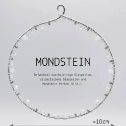 Geburtsstein Juni - Fensterdeko mit Heilstein Mondstein - Karte zum Geburtstag oder zur Geburt