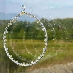 Geburtsstein November - Fensterdeko mit Heilstein Citrin - Karte zum Geburtstag oder zur Geburt