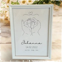 GEBURTSTAFEL | Geburtsdaten Poster | Geburtsposter | Geburtsanzeige | Geburtsbild | personalisiertes Geschenk Geburt