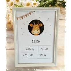 GEBURTSTAFEL | Geburtsdaten Poster | Geburtsposter | Geburtsanzeige | Geburtsbild | personalisiertes Geschenk Geburt