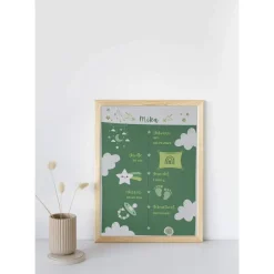 Geburtstafel A4 | Geburtsdaten Poster | Geburtsposter | Geburtsanzeige | personalisiertes Geschenk Geburt