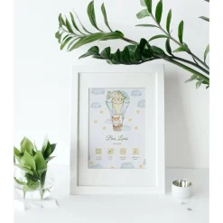 Geburtstafel Fuchs | Geburtsdaten Poster | Geburtsposter | Geburtsanzeige | Geburtsbild | personalisiertes Geschenk Gebu