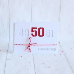 Geburtstag * 50 * Jubiläum * Glückwunsch * Glückwunschkarte * Grußkarte