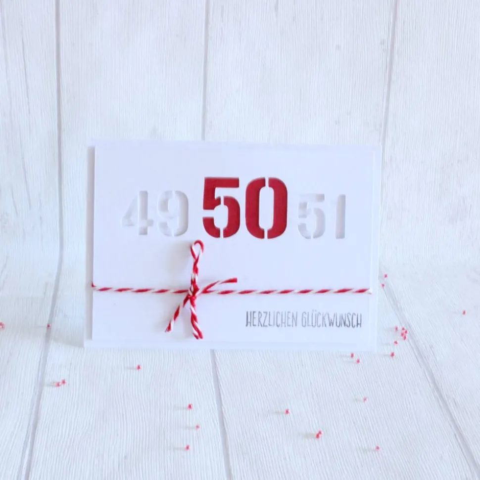 Geburtstag * 50 * Jubiläum * Glückwunsch * Glückwunschkarte * Grußkarte