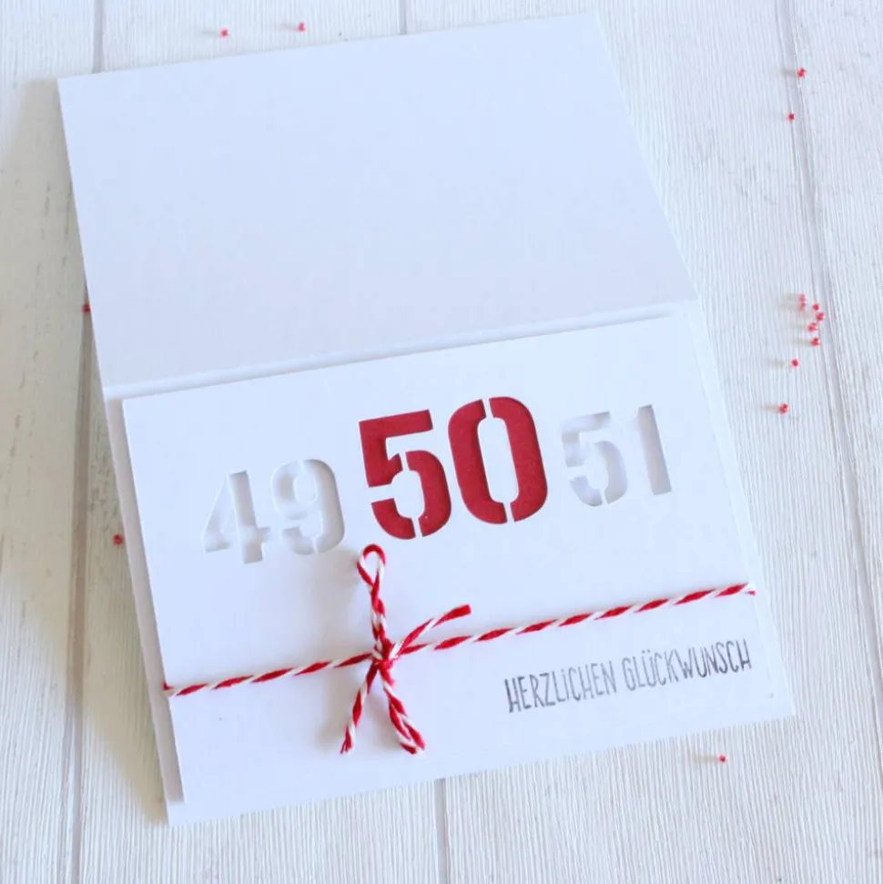Geburtstag * 50 * Jubiläum * Glückwunsch * Glückwunschkarte * Grußkarte