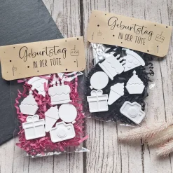 Geburtstag in der Tüte ~ Geschenk-Set ~ Geschenktütchen ~ Mitbringsel zum Geburtstag ~ Streuteile