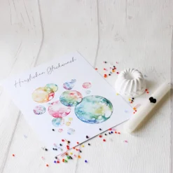 Geburtstag to go – Geschenkset mit Kerze, Mini-Gugelhupf und Karte – handgemachtes Mitbringsel