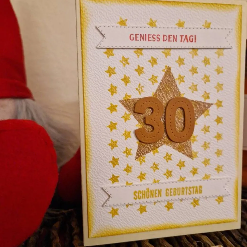 Geburtstagkarte / 30ter Geburtstag / Geburtstagsgeschenk / Geburtstagskarte mit Sternen / Geburtstagskarte mit Sterne