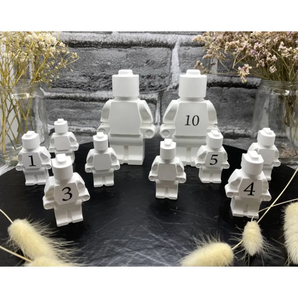 Geburtstags-Dekomännchen | Klemmbausteine | Figur | Kindergeburtstag | personalisiert mit Zahlen | Tischdeko