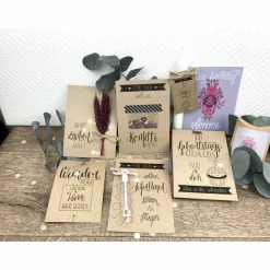 Geburtstagsgeschenk für Frauen mit Trockenblumen personalisiert, Geschenk für Schwester und Freundin