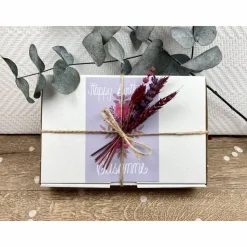 Geburtstagsgeschenk für Frauen mit Trockenblumen personalisiert, Geschenk für Schwester und Freundin