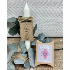 Geburtstagsgeschenk für Frauen mit Trockenblumen personalisiert, Geschenk für Schwester und Freundin