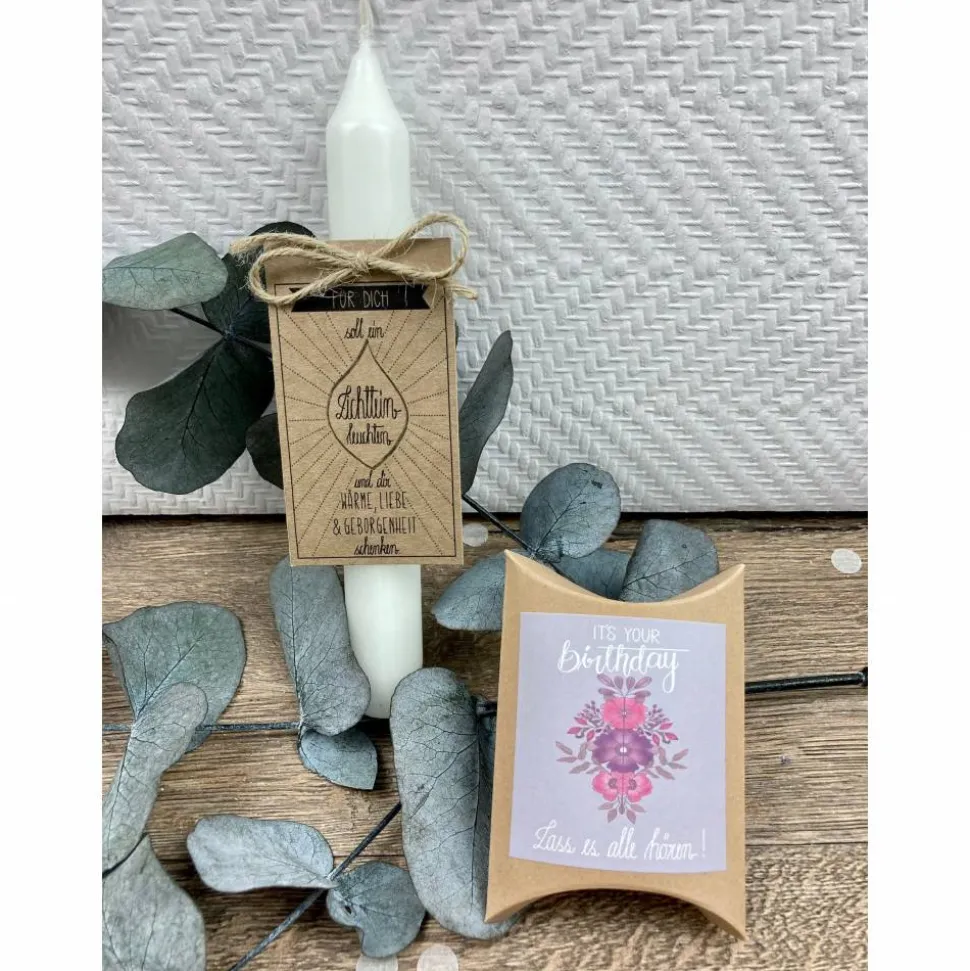 Geburtstagsgeschenk für Frauen mit Trockenblumen personalisiert, Geschenk für Schwester und Freundin