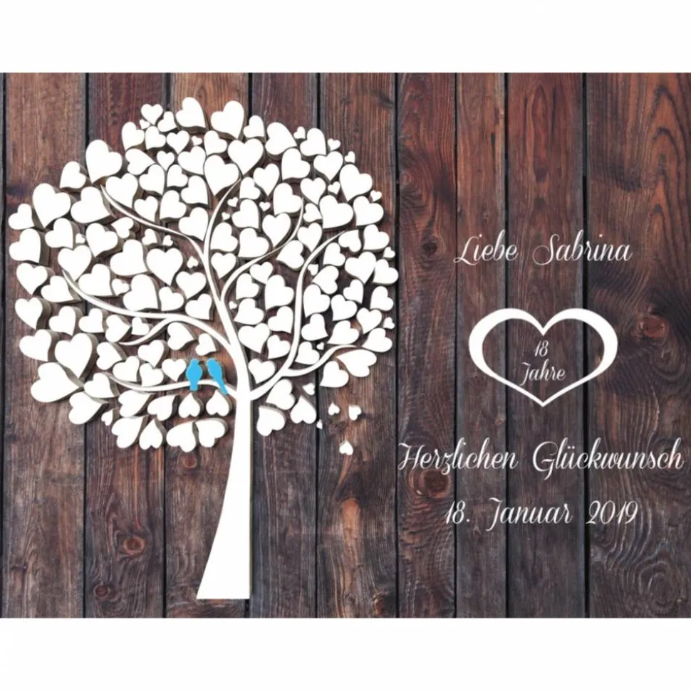 Geburtstagsgeschenk Geburtstagsgästebuch Leinwand – modern & individuell mit Fingerabdrücken