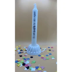 Geburtstagsgeschenk Geschenkebox Geburtstag Kerze Konfetti Holzbox Guglhupf Kerzenständer Keraflott