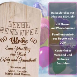 Geburtstagsgeschenk Holzschild personalisiert mit Namen und dem Alter ( Jedes Alter)