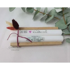 Geburtstagsgeschenk Kerzen - Stabkerzen mit Sprüchen -Du bist wundervoll- Freundinnengeschenk