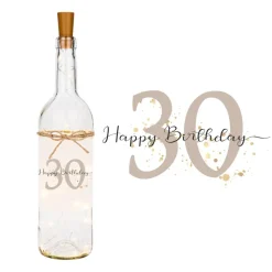 Geburtstagsgeschenk, Personalisiertes Flaschenlicht mit Zahl zum Geburtstag, Happy Birthday Geschenk