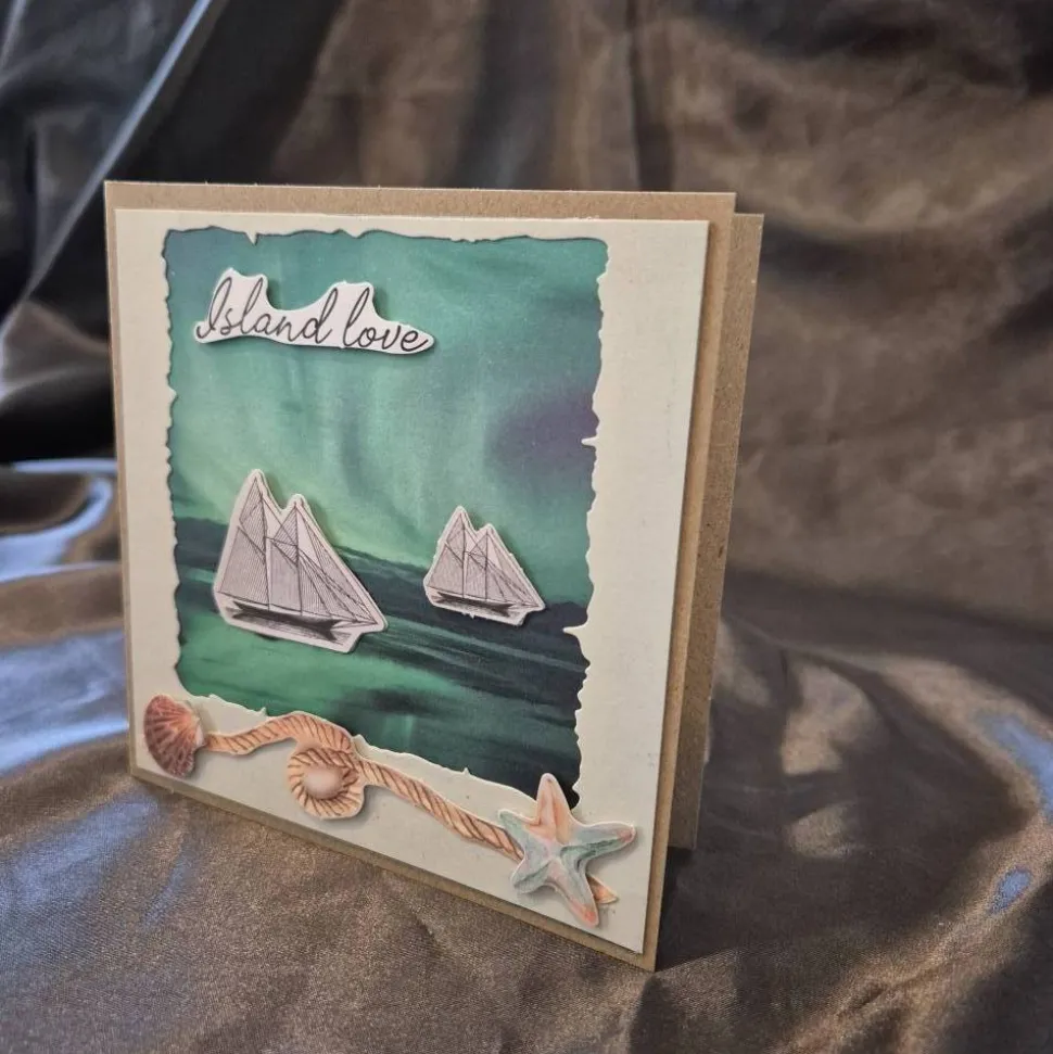 Geburtstagskarte / Bootmotiv / Muschelmotiv / maritime Grüße / maritime Freude / Geburtstagsgeschenk