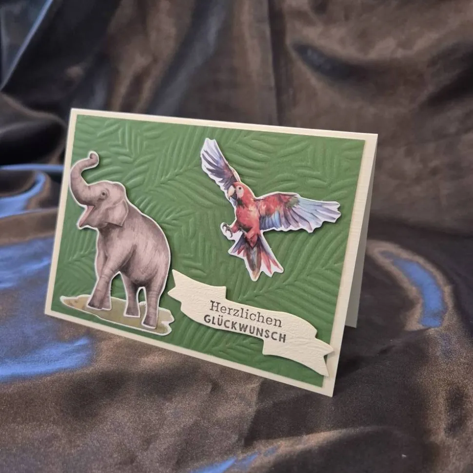 Geburtstagskarte / Elefantmotiv / Herzlichen Glückwunsch / Besondere Anlässe / Einzigartige Geburtstagskarte / Elefanten