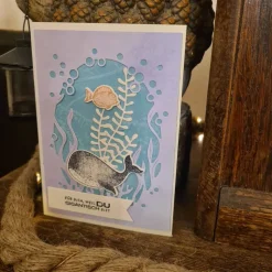 Geburtstagskarte - Für dich , weil du gigantisch bist - Wal - Fische