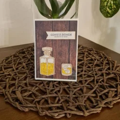 Geburtstagskarte - Geniess deinen Geburtstag - Whiskeyflasche - Whiskeyglas