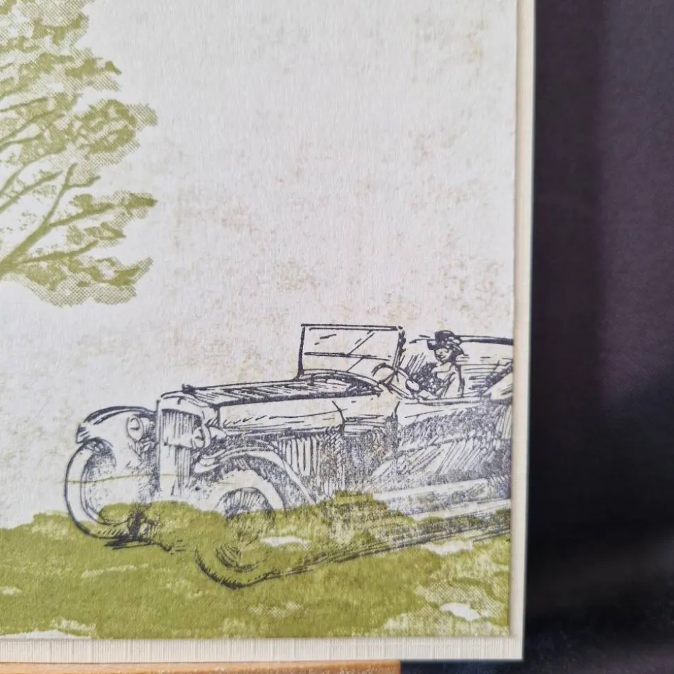 Geburtstagskarte - Geschenk zum Geburtstag - Geburtstagskarte mit Auto - Karte mit Bäume - Geschenk - Schwarz Grün Beige