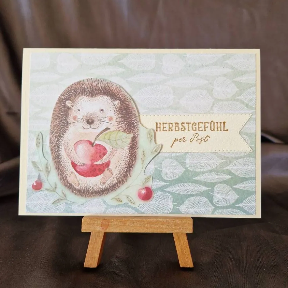Geburtstagskarte - Herbstgefühl per Post - Igel - Herbst