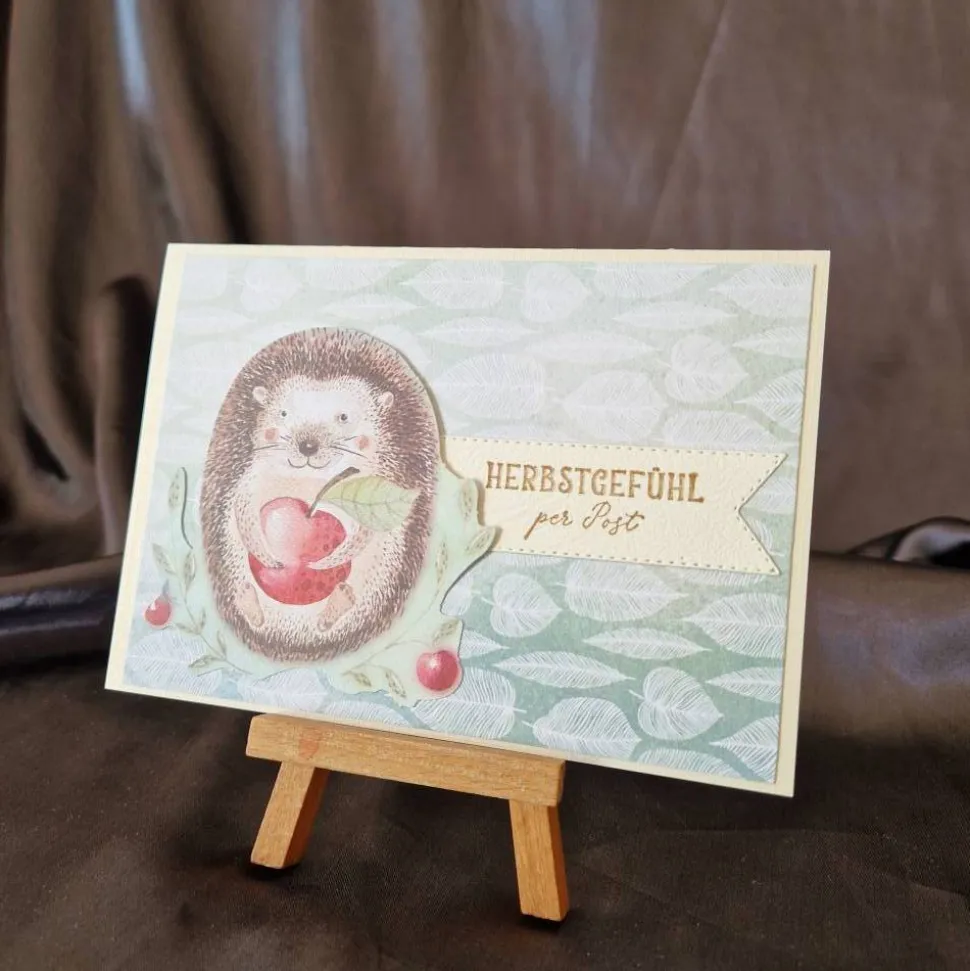 Geburtstagskarte - Herbstgefühl per Post - Igel - Herbst