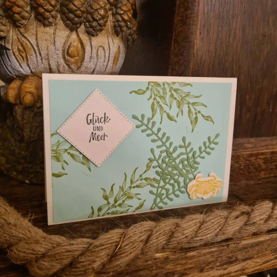 Geburtstagskarte - Krabbe - Glück und Meer