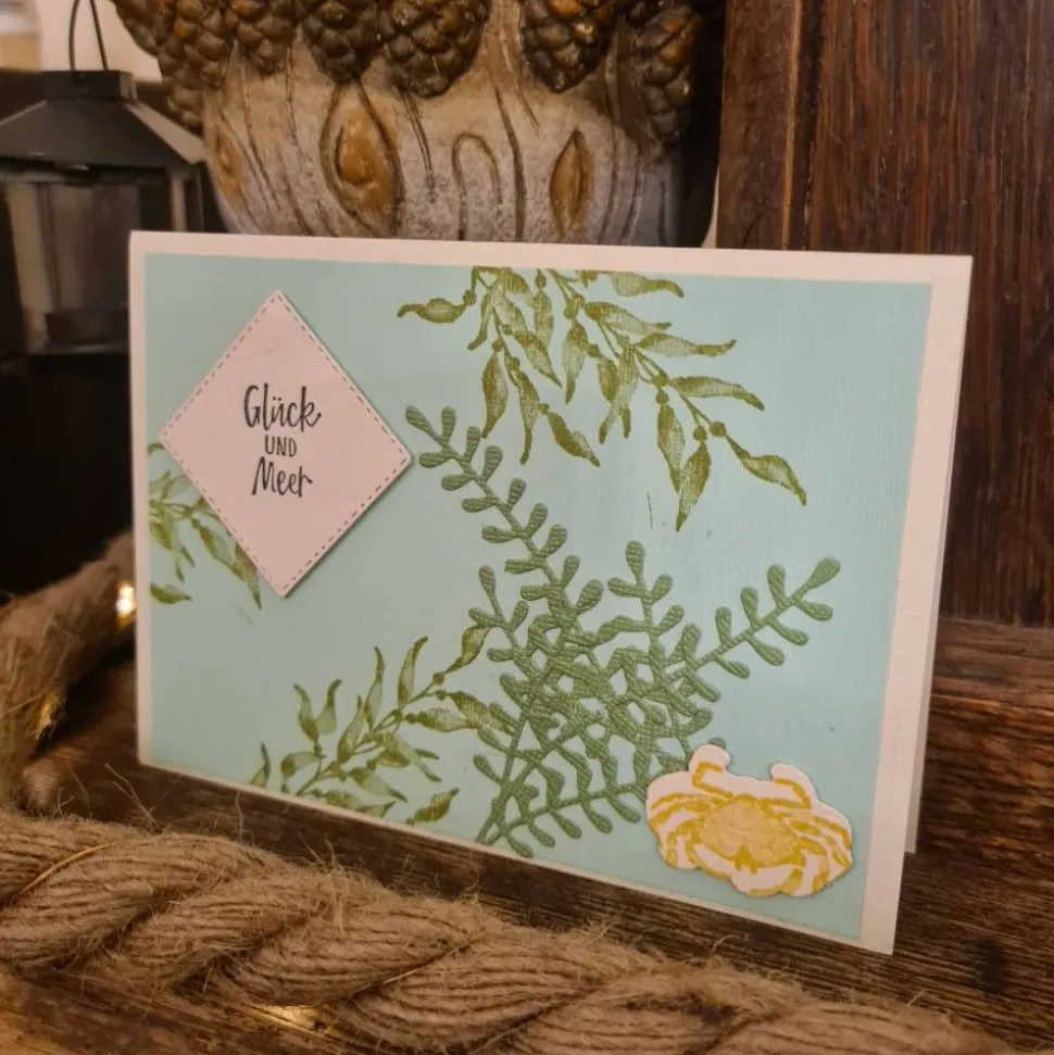 Geburtstagskarte - Krabbe - Glück und Meer