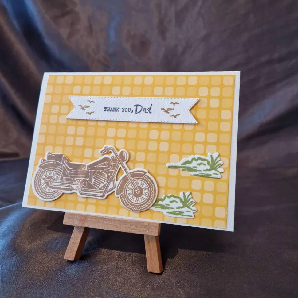 Geburtstagskarte - Motorrad - Thank You Dad - Gras