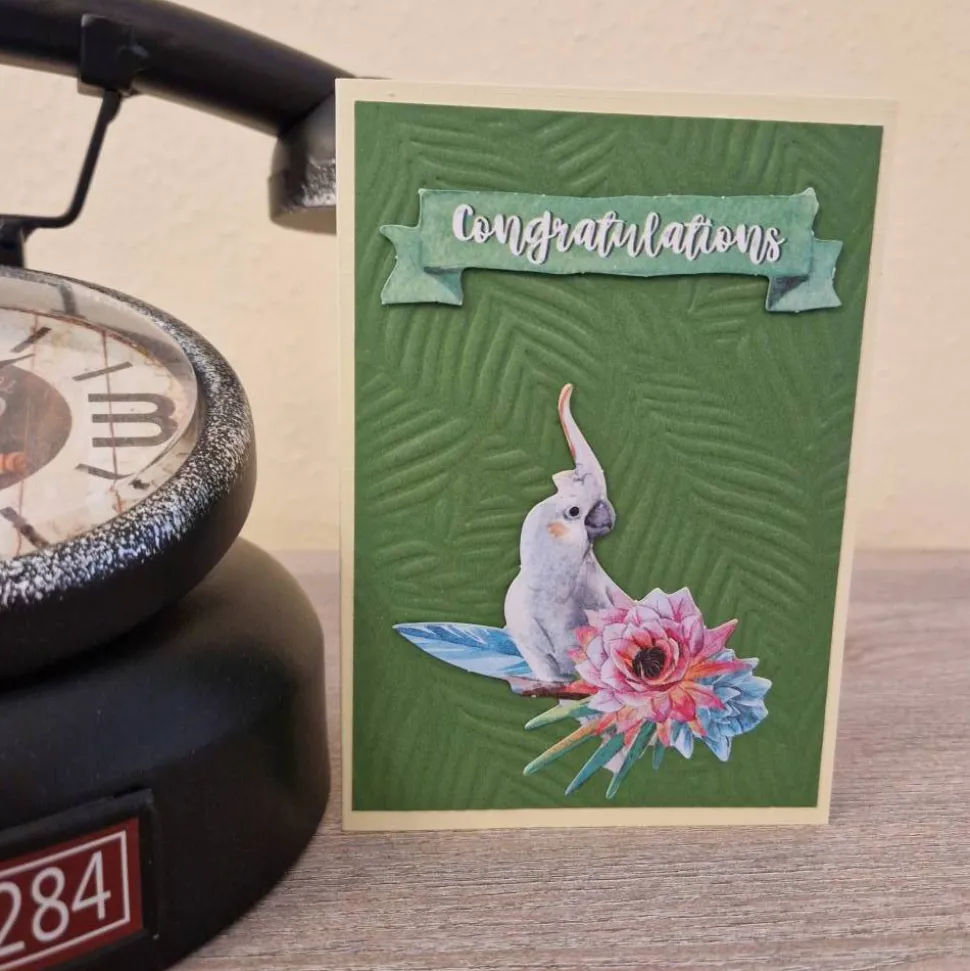 Geburtstagskarte / Papagei / Wald / Papagei Geburtstagsmotiv / Geburtstagskarte mit Papagei / Papagei Geburtstagskarte