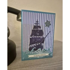 Geburtstagskarte / Schiff / Steuerrad / Schiff Geburtstagskarten / Maritime Geburtstagskarten / Nautische Geburtstag