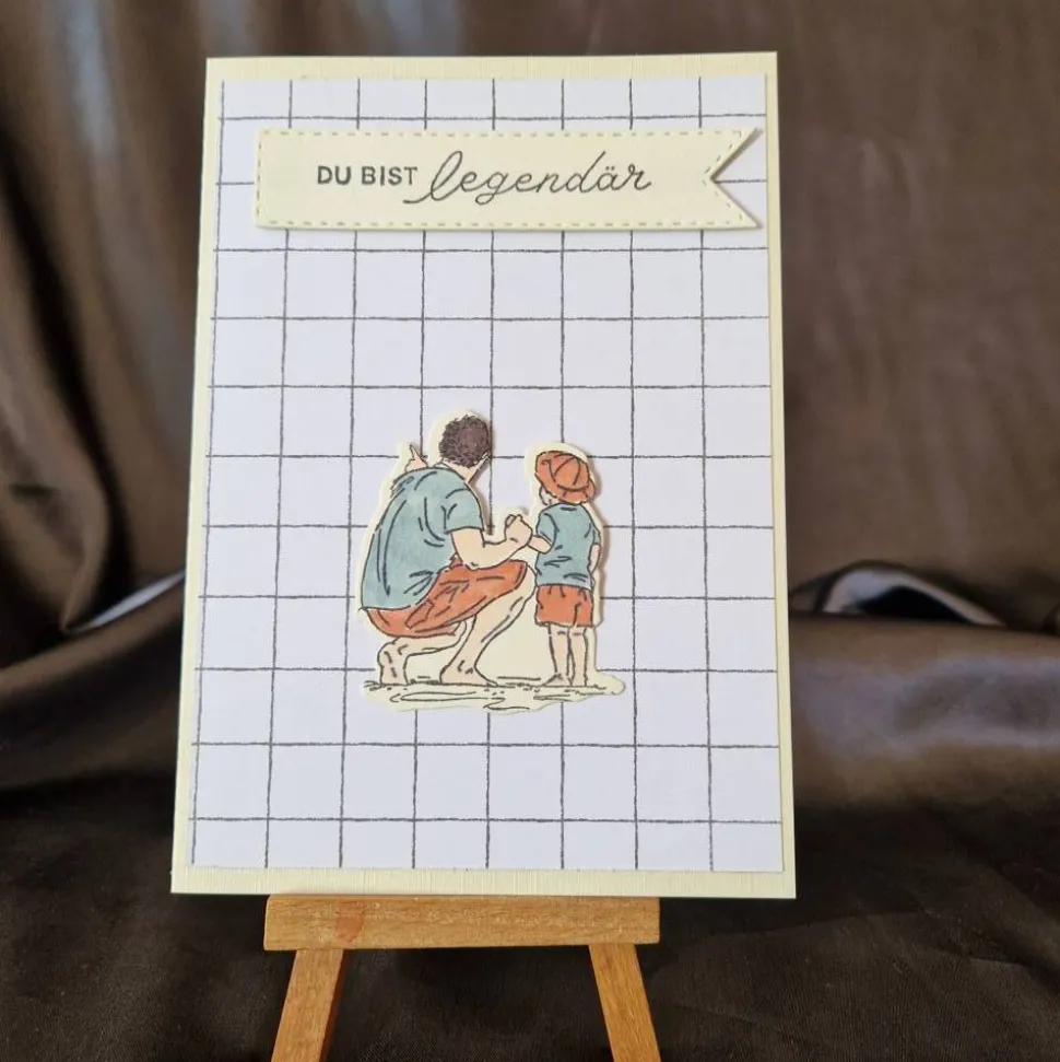 Geburtstagskarte - Vatertagskarte - Du bist legendär - Vater und Sohn