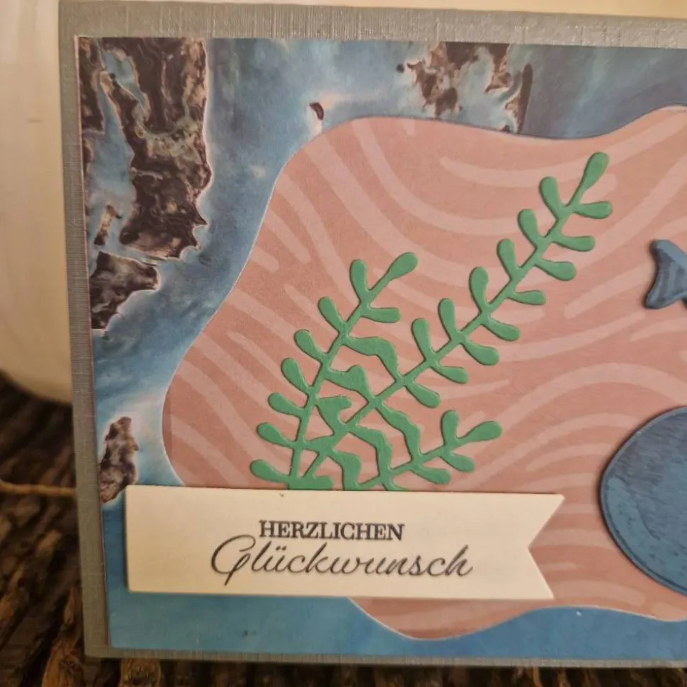 Geburtstagskarte / Wal / Unterwassermotiv / Meeresmotiv / maritime Geburtstagskarte / Meereslandschaft / Wassertiere