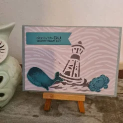 Geburtstagskarte - Wasser - Boje - Wal - Krabbe