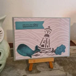 Geburtstagskarte - Wasser - Boje - Wal - Krabbe