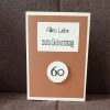 Geburtstagskarte " 60ziger " Alles Liebe zum Geburtstag , Lederoptik