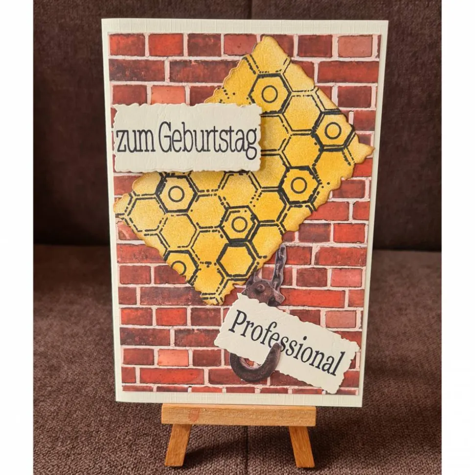 Geburtstagskarte " zum Geburtstag - Professional " Bauarbeiter