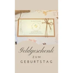 Geburtstagskarte Die Welt ist schön, weil du mit drauf bist – Handgemachte Karte für Geldgeschenke & Gutscheine